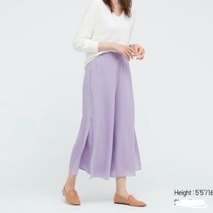 UNIQLO Chiffon Wide Slit Pants